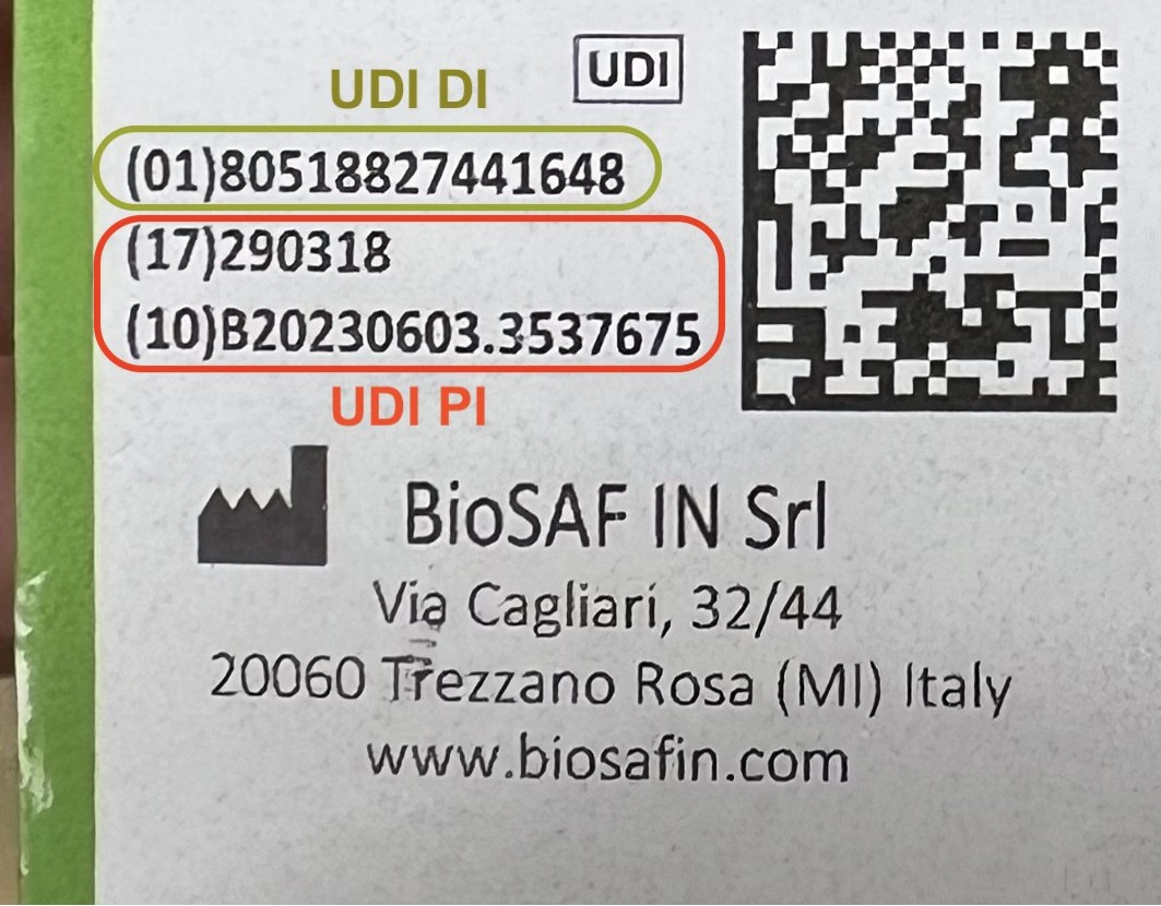 Esempio Codici UDI